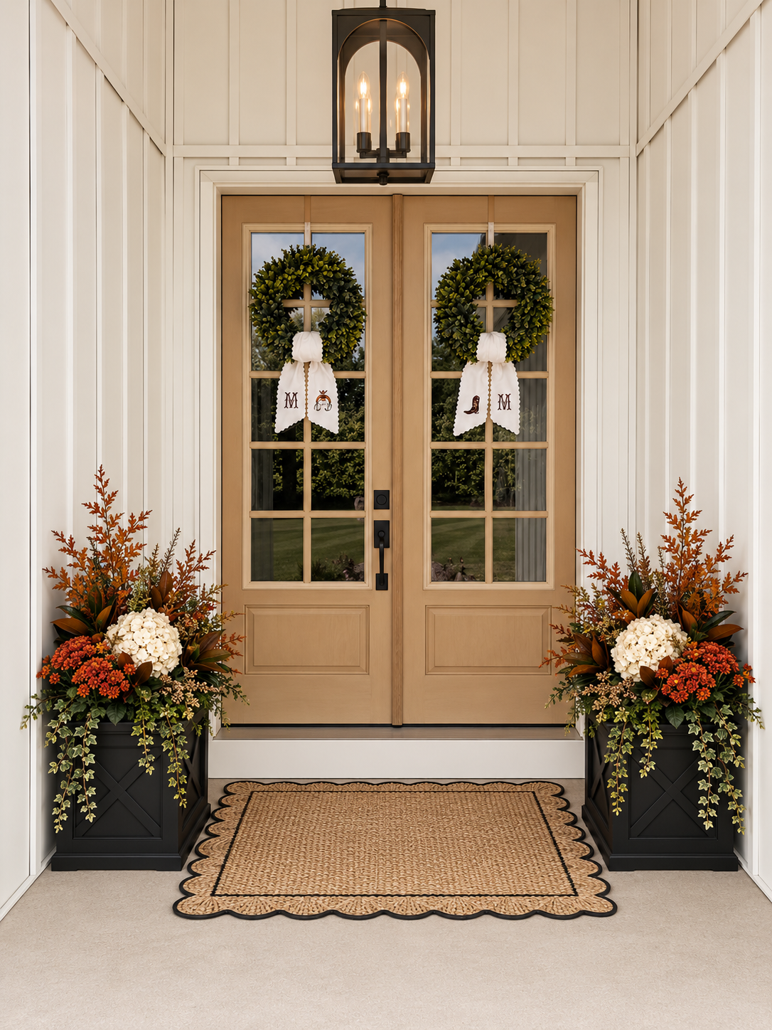 Wreath Sash Pair