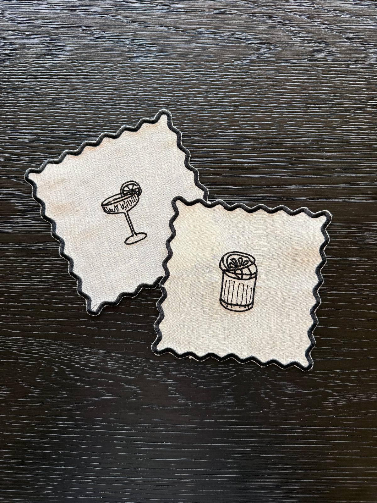 Scalloped Edge Cocktail Napkins
